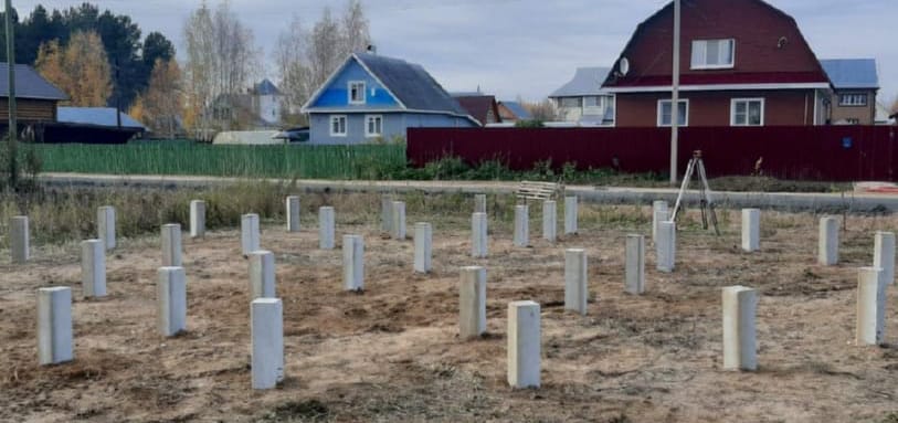 Фундамент на забивных ЖБ сваях