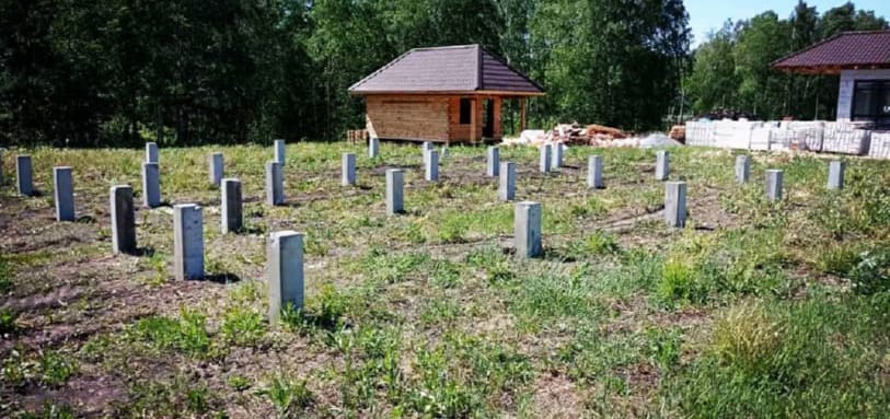 Фундамент на забивных ЖБ сваях