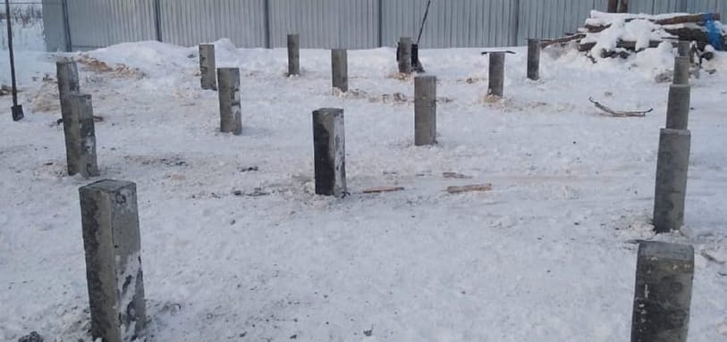 Фундамент на забивных ЖБ сваях