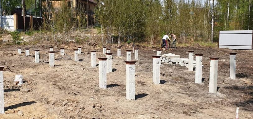 Фундамент на забивных ЖБ сваях
