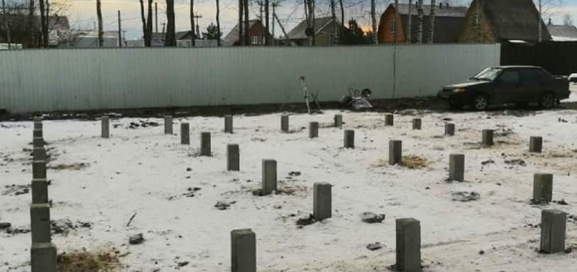Фундамент на забивных ЖБ сваях