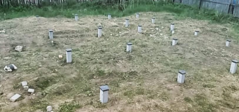 Фундамент на забивных ЖБ сваях